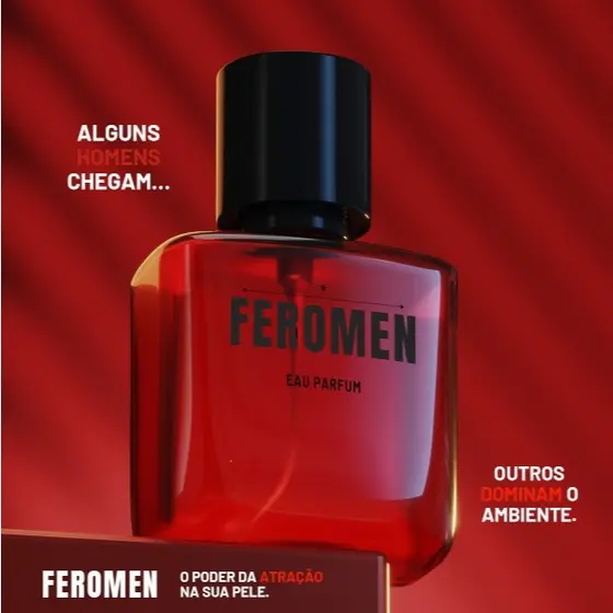 Perfume Feromônios Masculino Feromen 25ml – Atração e Sedução • Fixação Forte • Poder de Conquista