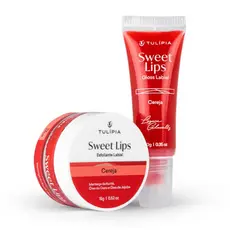 Kit Sweet Lips Gloss e Esfoliante Hidratação Profunda e Rejuvenescimento Labial Tulípia