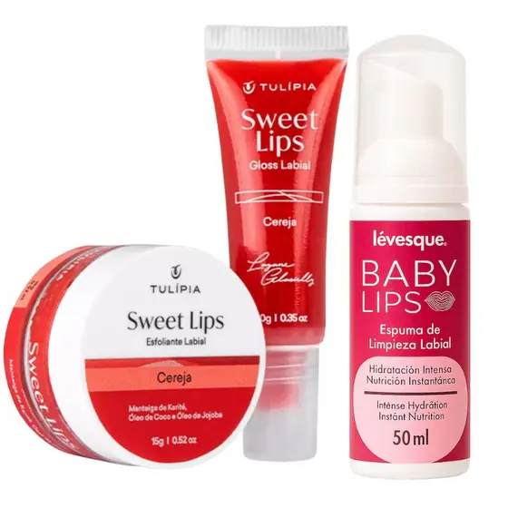 Kit Hidragloss Sweet Lips Gloss Esfoliante e Espuma Labial Hidratante