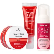 Kit Hidragloss Sweet Lips Gloss Esfoliante e Espuma Labial Hidratante
