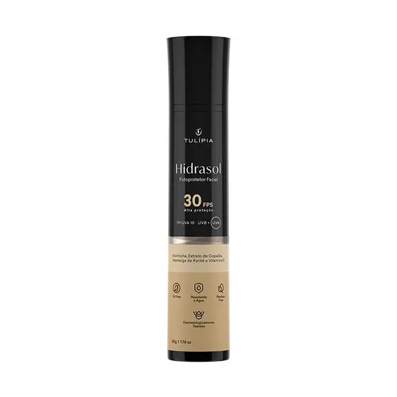 Protetor Solar Facial Hidrasol Tulipia Fps 30 Hidratante Contra Raios UV Anti Manchas