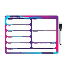 Imã Geladeira Planner  Organizador Lembrete Compras Magnético