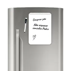 Imã Geladeira Magnético Branco Rascunho Anotações