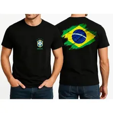 Camiseta personalizada Brasil copa do mundo futebol pátria feita 100% algodão confortável caimento perfeito