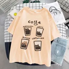 Camiseta Masculina Feminina Básica Premium Modelo Cat Coffee Cafe Lançamento 2026Envio Imediato