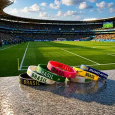 Pulseira Silicone Brasil Ajustável Perfeita para Jogos e Copa