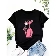 Camiseta Feminina Estampada Algodão 100% Alta Qualidade Moda Casual Confortável