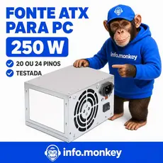 FONTE PARA PC FONTE ATX 24 ou 20 PINOS  250 W TESTADA COM GARANTIA