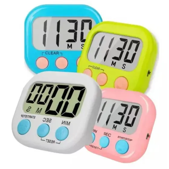 Timer Temporizador Cronômetro Digital De Cozinha Com Alarme Para Estudo