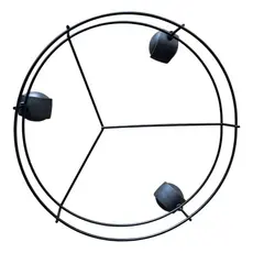 Suporte Para Botijão Vaso Galão Em Aço Tropical Com Rodinhas Preto