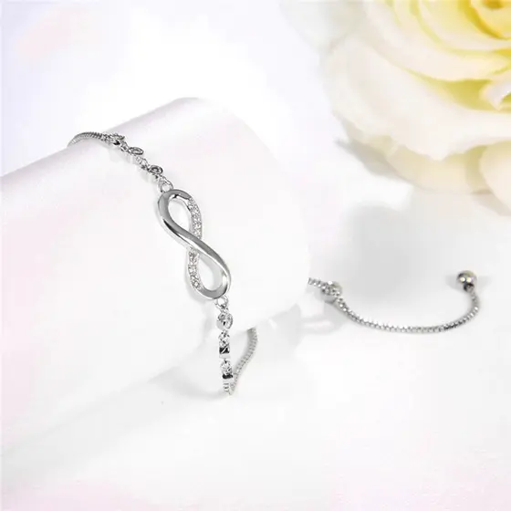 Pulseira Bracelete Infinito Veneziana Feminina ajustável