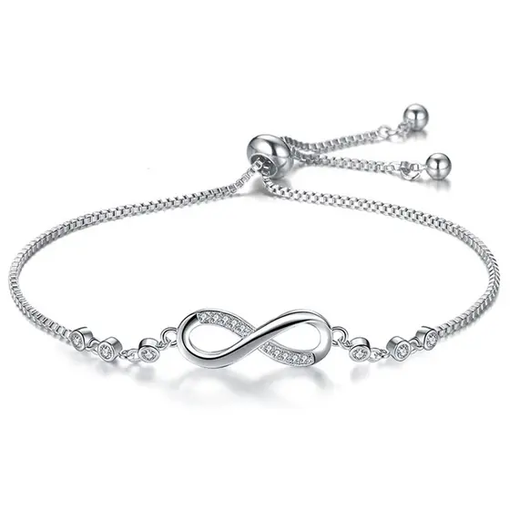 Pulseira Bracelete Veneziana Feminina Infinito ajustável