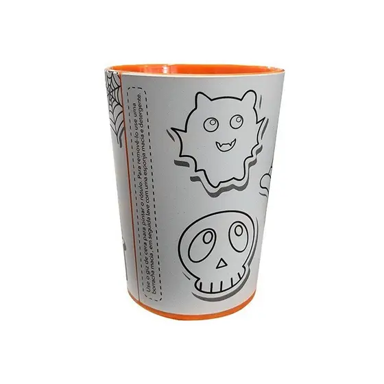 Copo para Colorir Halloween - Color Cup - Roxo - 01 unidade - Rizzo