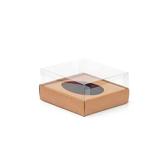 Caixa Ovo de Colher - Meio Ovo de 250g - 20x13x8,8cm - Kraft - 5 Unidades - Assk - Páscoa