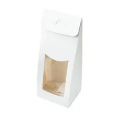 Caixa Sacolinha Visor P 7,5x19x6cm Branca 10un - ASSK Rizzo