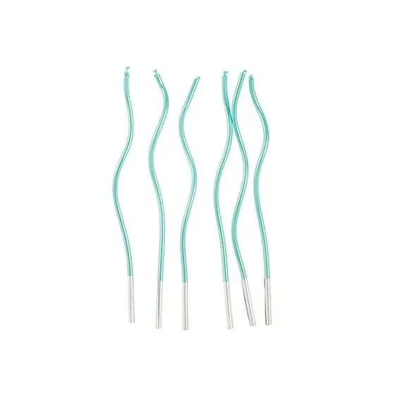 Vela Espiral Azul Metalizada 17 cm - 1 unidade Pct. c/ 6 unds. - Silver Festas - Rizzo