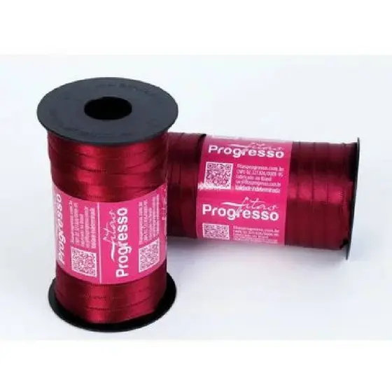 Fita de Cetim Progresso 7mm nº1 - 100m Marsala - 1un
