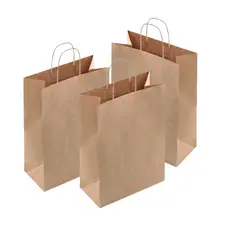Kit 20 Sacola Kraft Fundo Largo 24x19,5x13 Qualidade Cromus