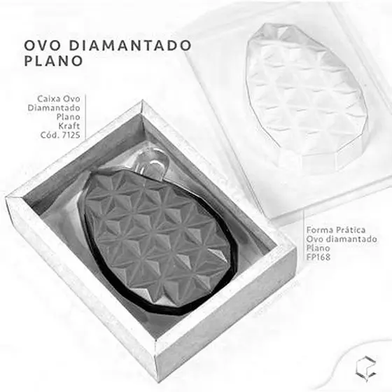 Caixa Ovo Diamantado Plano Branco - 5 Unidades - Crystal -  Rizzo Confeitaria