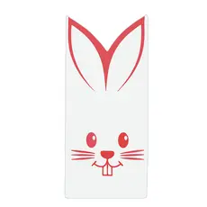 Saquinho de Papel Coelho Branco e Vermelho - 10 unidades - Decora Doces - Rizzo