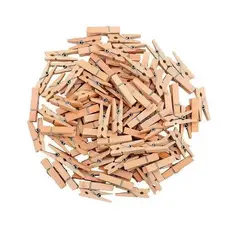 Mini Prendedor de Madeira Natural 3,5cm - 50 unidades - Rizzo Distribuidora