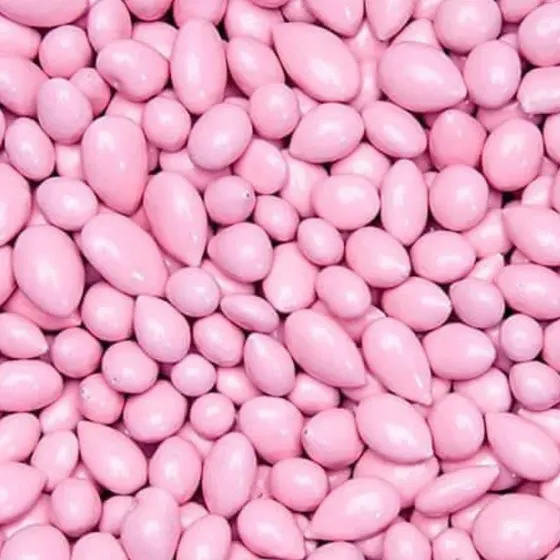 Amêndoas A Granel Pacote com 1kg Rosa Confeitada Lembrancinha Doce Festa