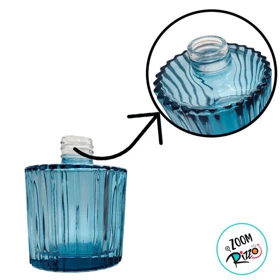 Frasco para Perfumaria de Vidro - Azul - 200ml - 1 unidade - Rizzo