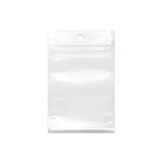 Saco Zip com Furo Fundo Branco - 8x14cm - 100 unidades - Rizzo
