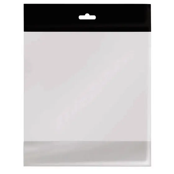 Saco Adesivado com furo Preto - 22x30 cm - 100 unidades - Cromus - Rizzo Distribuidora