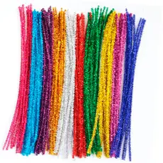 Haste de Chenille Glitter 30 cm - Sortido - 200 unidades - Rizzo