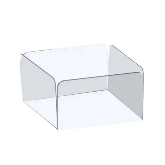 Forminha para Doces 4 Pétalas Quadrada (3,5x3,5x2,5cm) Transparente - 50 unidades - ASSK - Rizzo