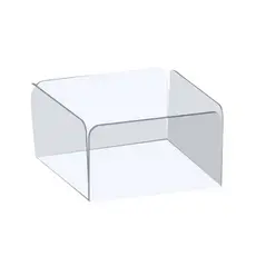 Forminha para Doces 4 Pétalas Quadrada (3,5x3,5x2,5cm) Transparente - 50 unidades - ASSK - Rizzo