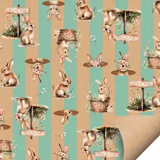 Folha para Ovos de Páscoa Papel Kraft Doce Páscoa Verde 69x89cm - 10 unidades - Cromus - Rizzo