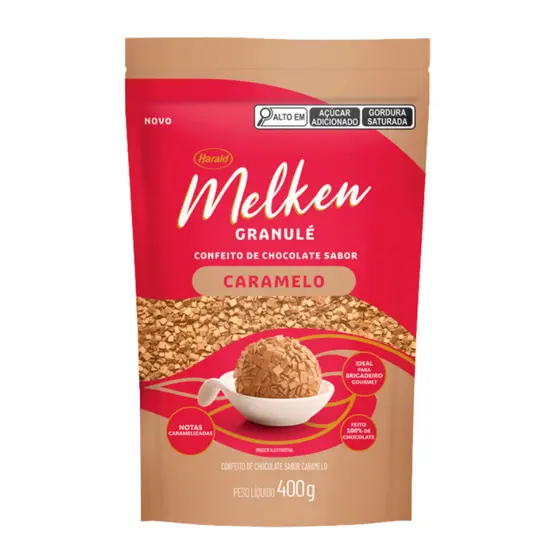 Granulé Chocolate Caramelo - Melken - 400g - 1 unidade - Harald - Rizzo