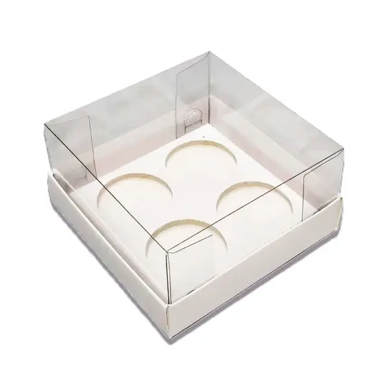Caixa Base Brigadeiro - Branco - 4 cavidades (9x9x4,5cm) - 70 unidades - Assk - Rizzo