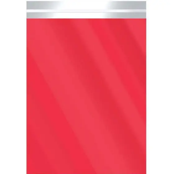 Saco Metalizado com Aba Adesiva Vermelho 25x35cm - 50 unidades - Cromus - Rizzo