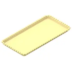 Bandeja Esfera Acrílica Durável Retangular - Amarelo Candy - 25x13cm - 1 unidade - Rizzo - Rizzo