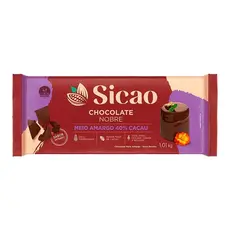 Chocolate Nobre Meio Amargo - Barra - 1,01 kg  - 1 unidade - Sicao - Rizzo