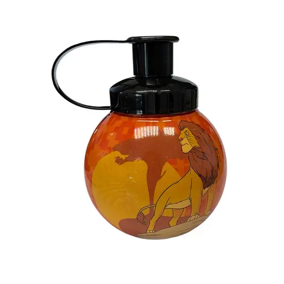 Garrafa Squeeze Bola Rei Leão - Laranja e Preto - 250ml  - 1 unidade - Rizzo
