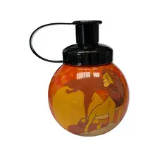 Garrafa Squeeze Bola Rei Leão - Laranja e Preto - 250ml  - 1 unidade - Rizzo