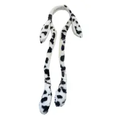 Tiara Orelha Coelho com Movimento - Branco e Preto - 55cm - 1 unidade - Rizzo