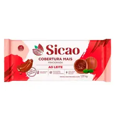 Cobertura Mais Ao Leite  - Barra - 1,01 kg  - 1 unidade - Sicao - Rizzo