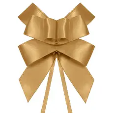 Laço Fácil de Fita de Cetim - Dourado - 22mm - 5 unidades - Progresso - Rizzo