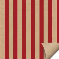 Folha para Ovos de Páscoa Papel Kraft Listras Vermelho - 69 x 89 cm - 5 unidades - Cromus Páscoa - Rizzo