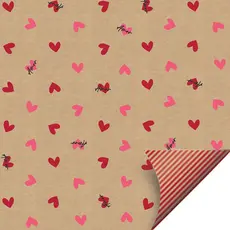 Folha para Ovos de Páscoa Papel Kraft Amor 69x89cm - 5 unidades - Cromus - Rizzo