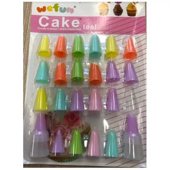 Kit Bicos De Plástico Para Confeitaria 26pcs Blessed