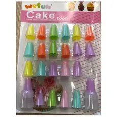 Kit Bicos De Plástico Para Confeitaria 26pcs Blessed