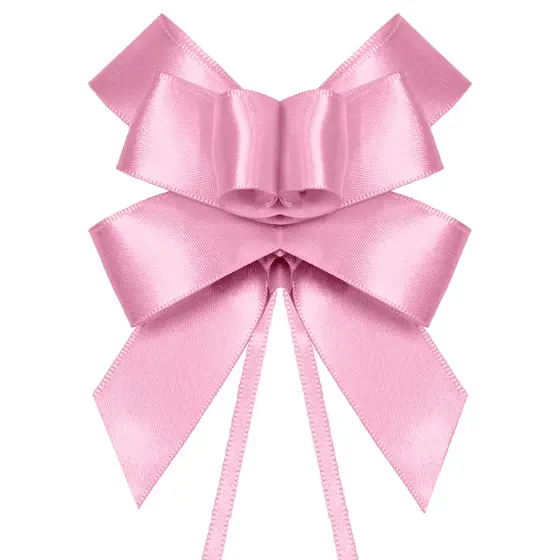 Laço Fácil de Fita de Cetim - Rosa Claro - 22mm - 5 unidades - Progresso - Rizzo