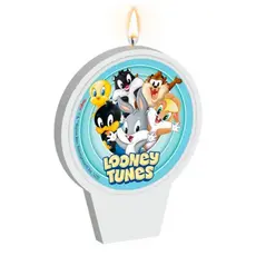 Vela Plana - Looney Tunes Baby - 8x6,5cm - 1 unidade - Rizzo
