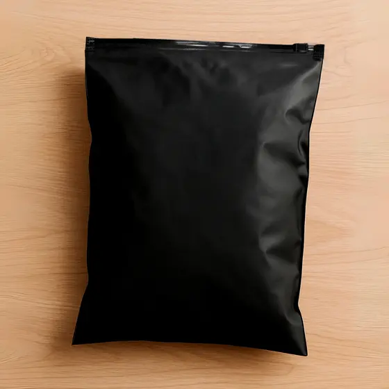 Saco Trilho Zip Preto Fosco - 30x35cm - 50 unidades - Rizzo